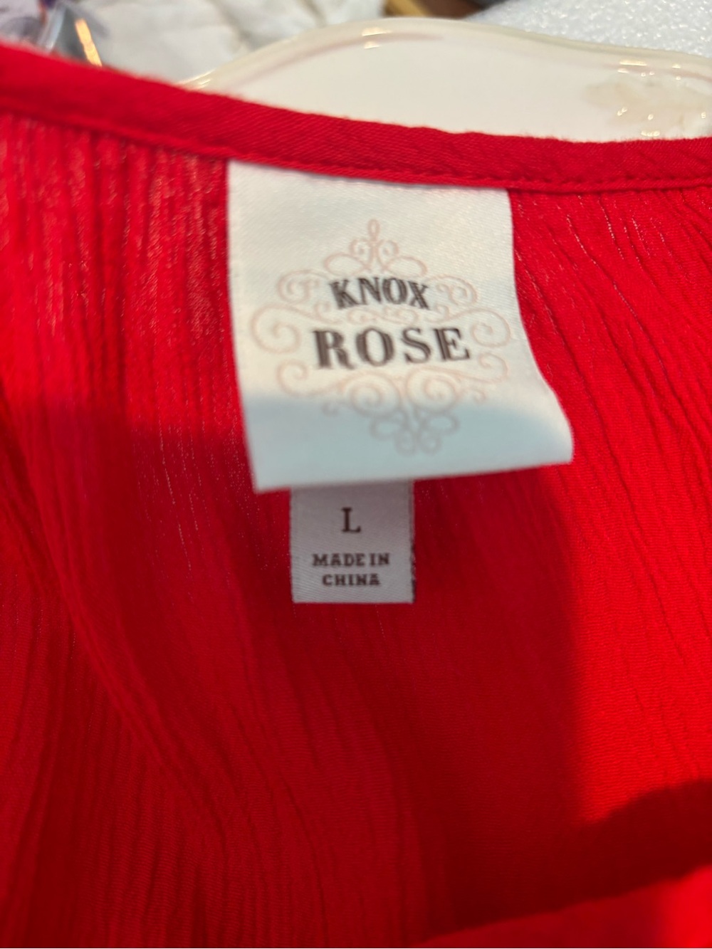 KNOX ROSE Red Embroidered V-Neck Women's dress - Picture 2 of 8